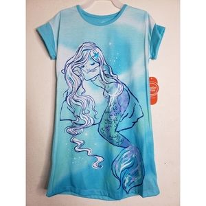 girls Mermaid short sleeve sleep gown